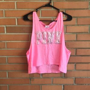 Pink crop tank